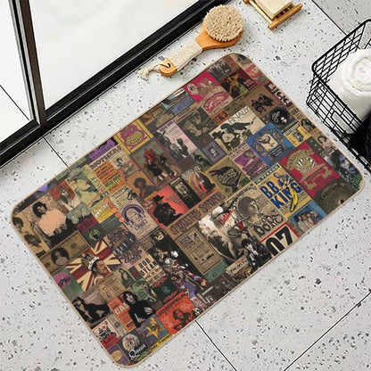 Rock N' Roll Stories II  Fade-Resistant Bath Mat