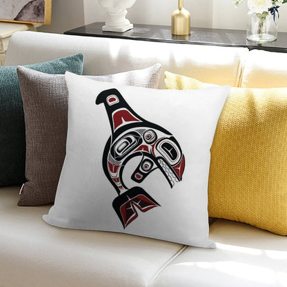 Pacific Northwest Orca Native American Salish Formline Art Killer Whale Blackfish Soft Ultra-Soft Texture Throw Pillow