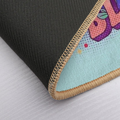 Let Kindness Bloom in Red  Easy To Clean Bath Mat