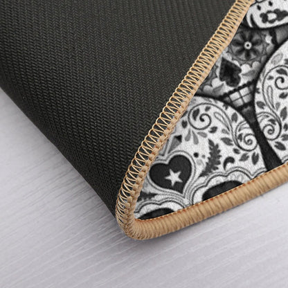 Sugar Skulls  Fade-Resistant Bath Mat