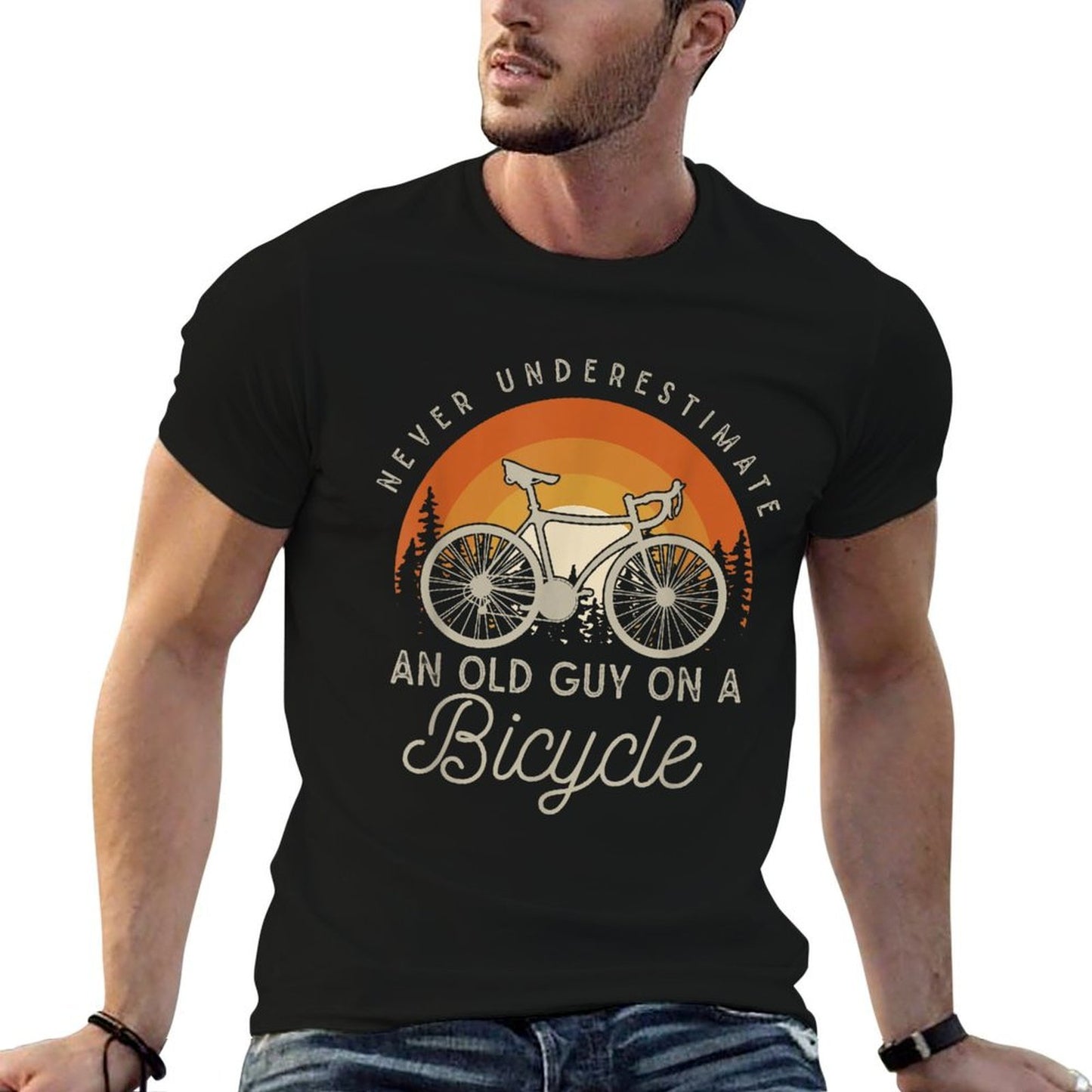 Retired Men Cyclist Biker Gift Bike Hobby Retro Bicycle  Classic T-Shirt