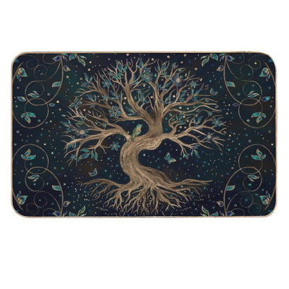 Tree of Life - Yggdrasil  Dirt-Trapping Bath Mat