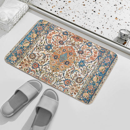 Isfahan Antique Central Persian Carpet Print  Easy To Clean Bath Mat