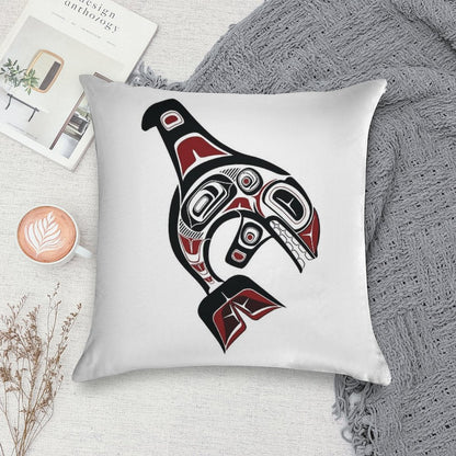Pacific Northwest Orca Native American Salish Formline Art Killer Whale Blackfish Soft Ultra-Soft Texture Throw Pillow