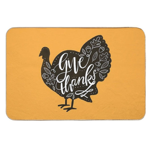 Give Thanks Turkey  Versatile Bath Mat