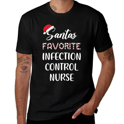 Santas Favorite Infection Control Nurse Christmas  Affordable Price T-Shirt