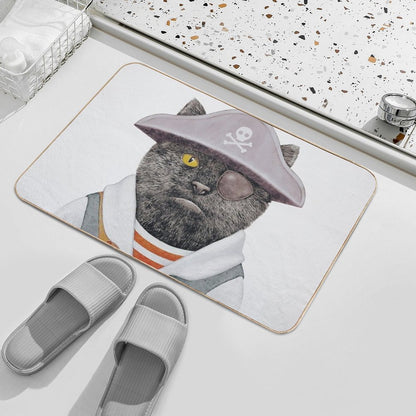 Pirate Cat  Versatile Bath Mat