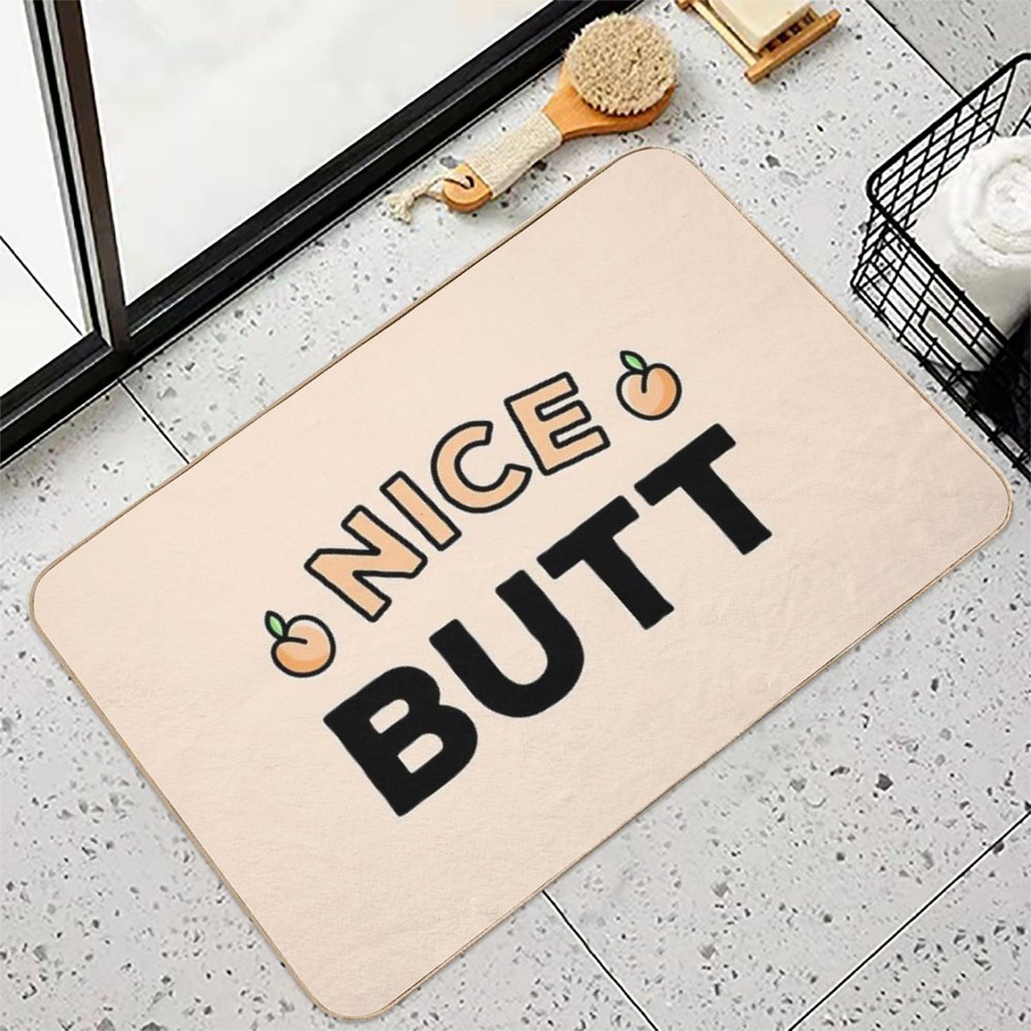 Nice Butt Peach  Long-Lasting Bath Mat
