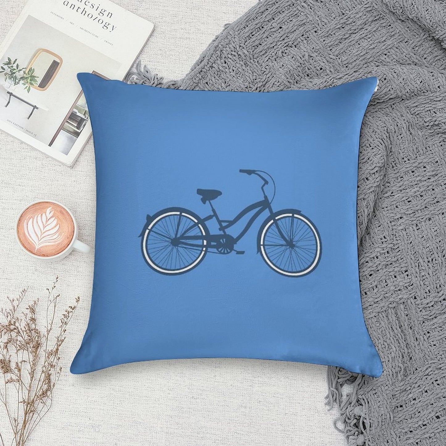 Bike 1 Soft Style Accent Throw Pillow