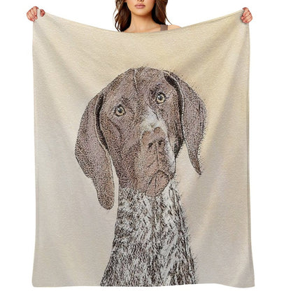 German Shorthaired Pointer Wrinkle-free Throw Blanket