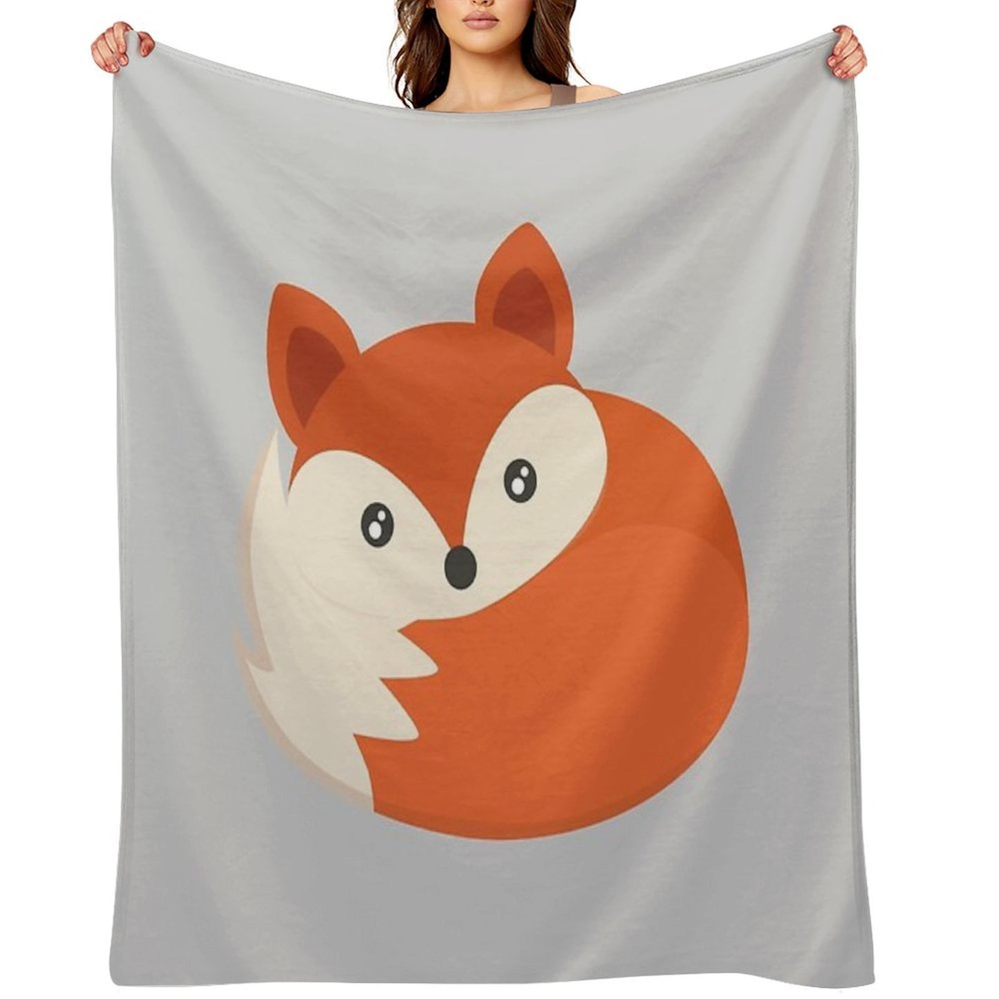 Hello Sleepy Fox Sustainable Throw Blanket