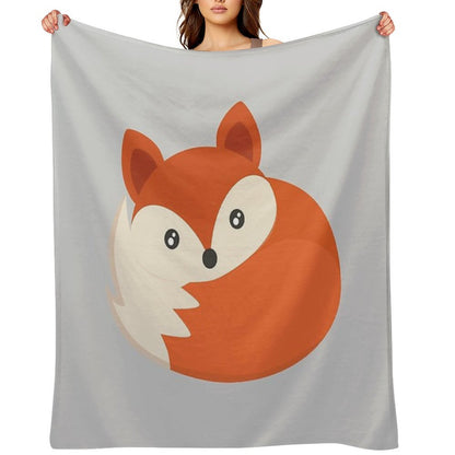 Hello Sleepy Fox Sustainable Throw Blanket
