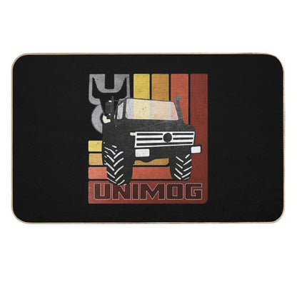 Unimog Retro (on Black)  Stain-Proof Bath Mat