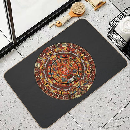 Aztec Calendar  Repositionable Bath Mat