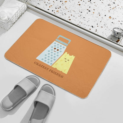Cheesy Friendship  Pet-Safe Bath Mat