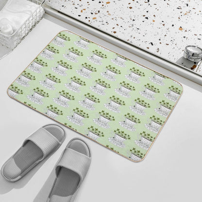 Lucky Cup of Clovers  Multi-Purpose Bath Mat