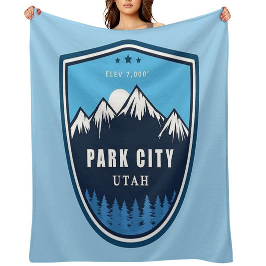 Park City, Utah Plush Throw Blanket