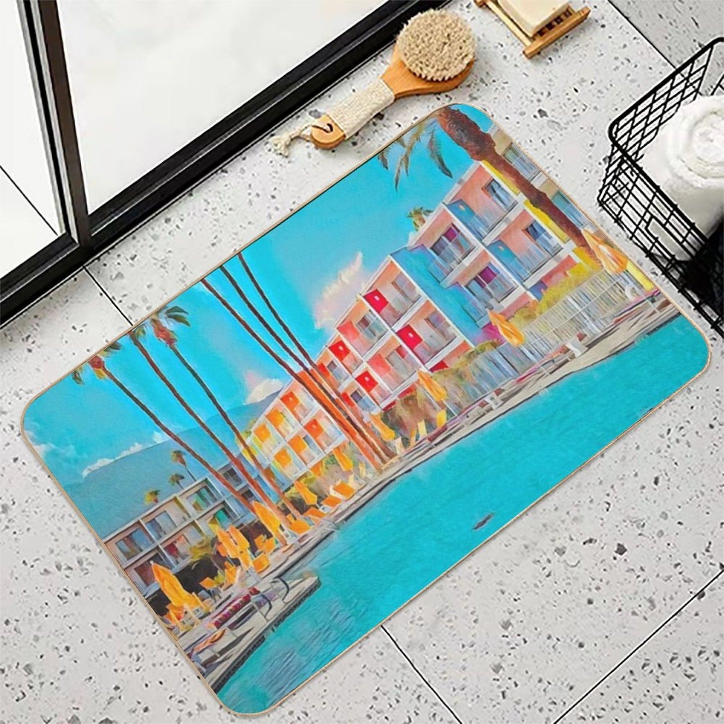 Palm Springs Holidays  Non-Slip Bath Mat