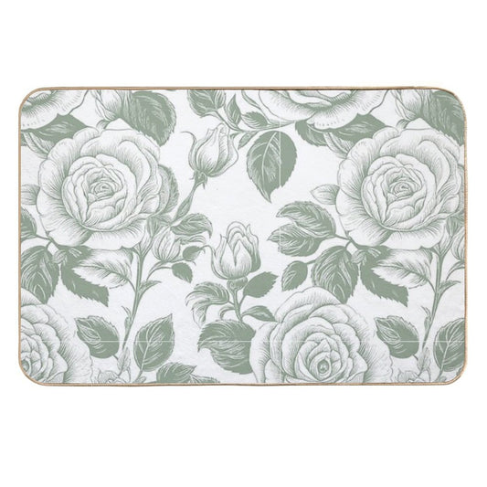 Floral Seamless Pattern Flowers  Rapid-Drying Bath Mat