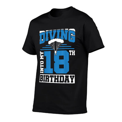 Skydiving Birthday - First Time Skydiving - 18th Birthday  Easy-care T-Shirt