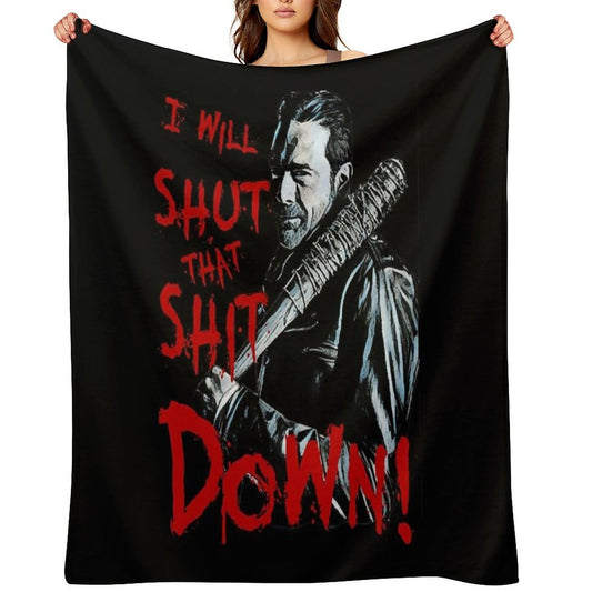 Negan I Will Shut For Fans Quick-dry Throw Blanket