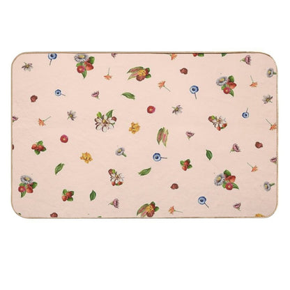 Botanical Pink Ice Cream  Stain-Proof Bath Mat