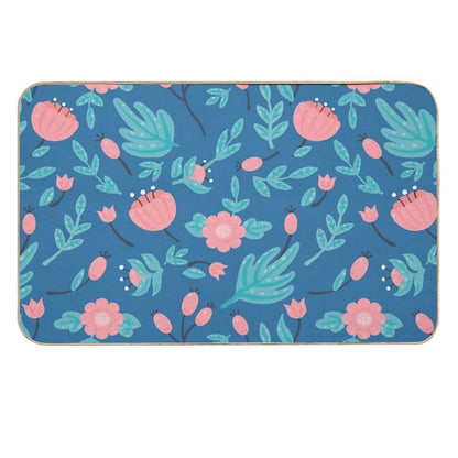 Blue Florals  Odorless Bath Mat