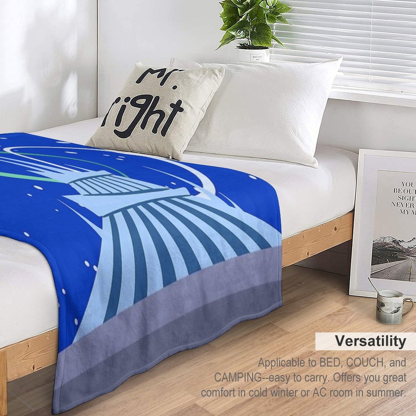 Space Mountain Wrinkle-free Throw Blanket