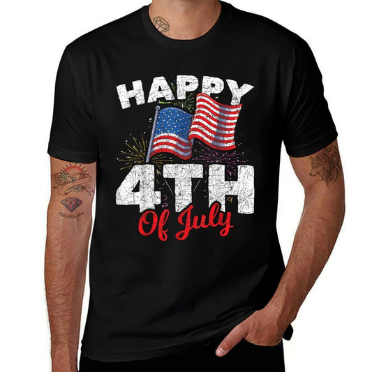 Happy 4th Of July Patriotic American US 4th Of July  Moisture-wicking T-Shirt