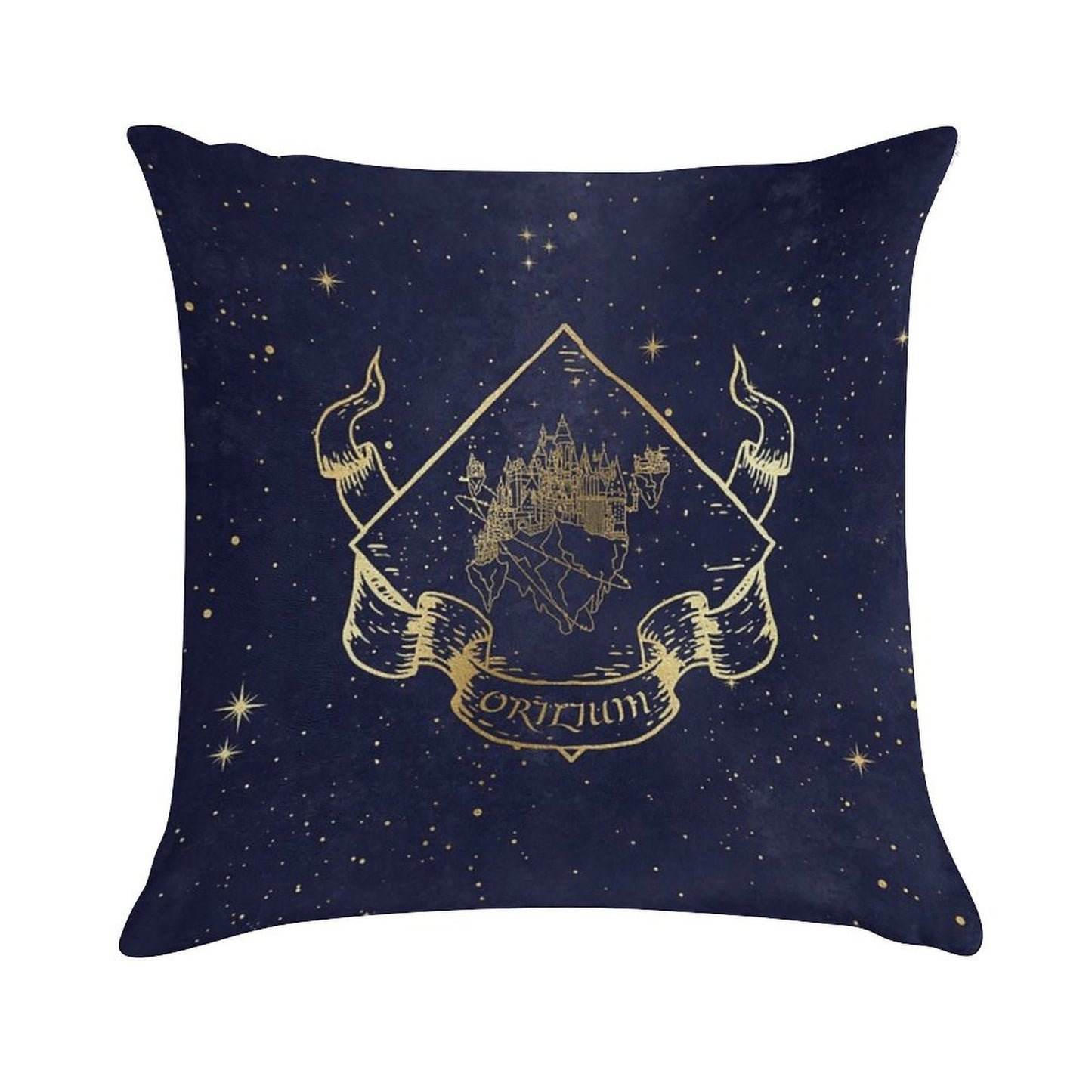 Orilium in Blue Soft Skin-Friendly Throw Pillow