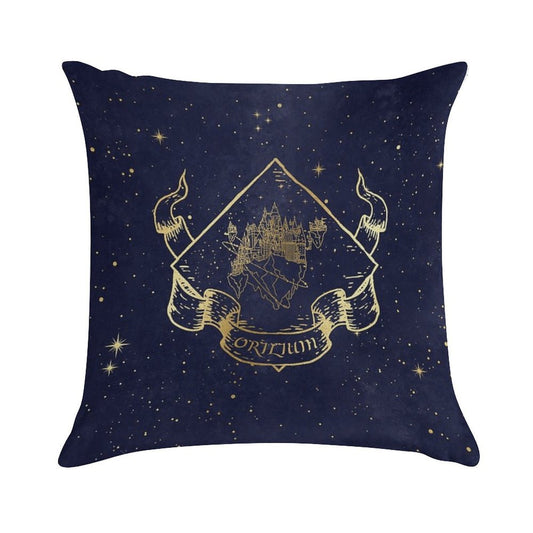Orilium in Blue Soft Skin-Friendly Throw Pillow
