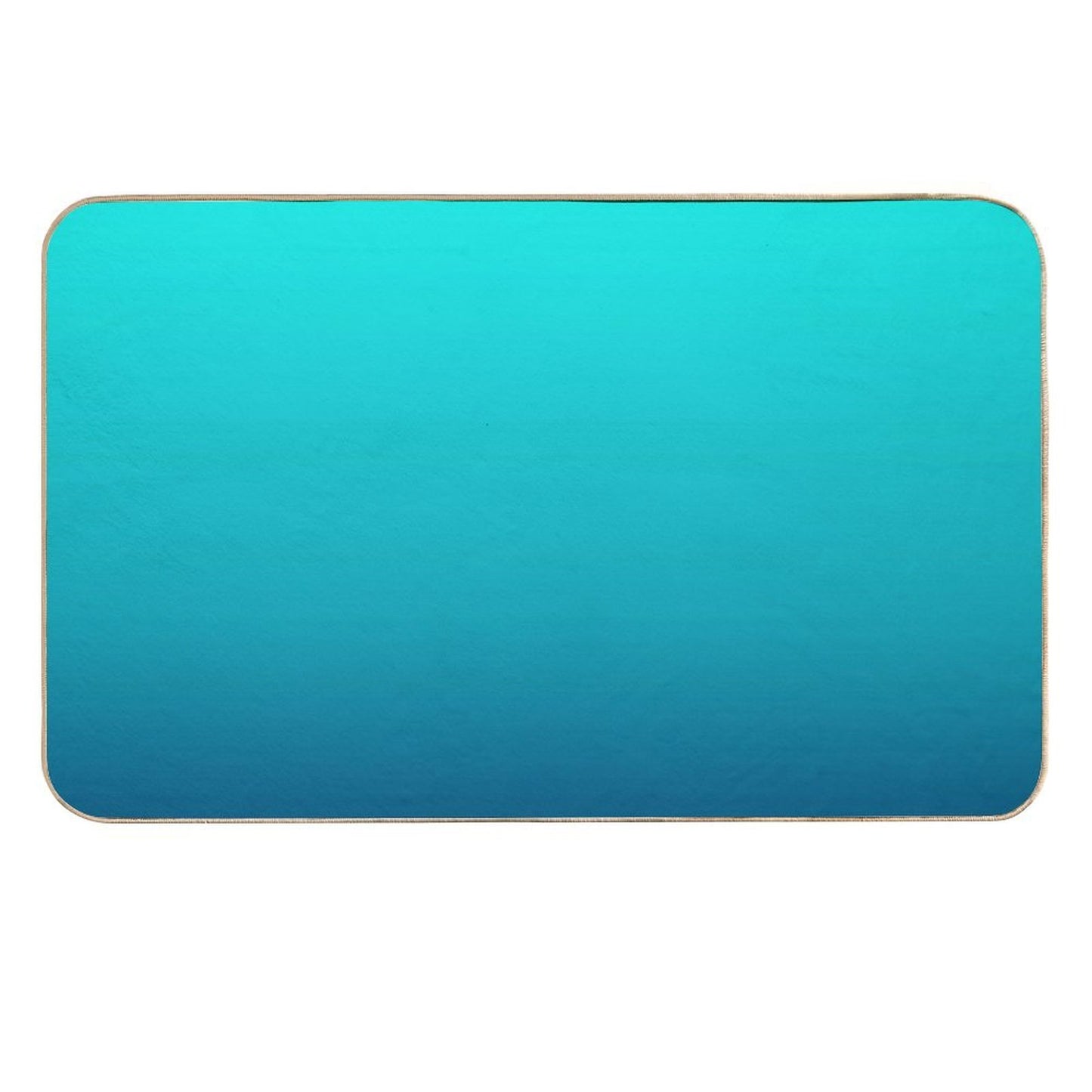 Preppy Summer Beach Teal Blue Turquoise Ombre  Repositionable Bath Mat