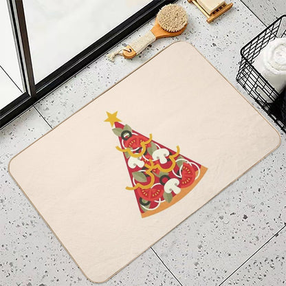 Pizza on Earth - Vegetarian Version Durable Bath Mat