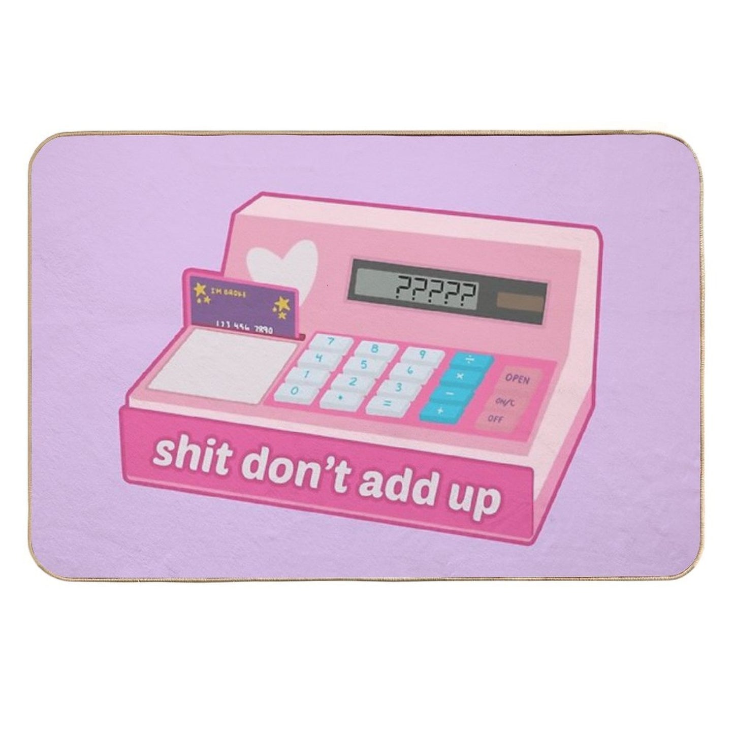 Sum Don't Add Up  Anti-Trip Bath Mat