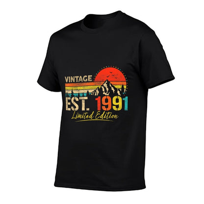 Vintage Est 1991 Limited Edition Classic 1991 Men And Women  Versatile T-Shirt