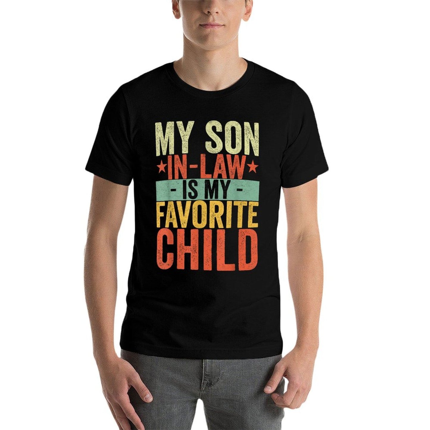 My Son In Law Is My Favorite Child Funny Retro Vintage  Cotton T-Shirt
