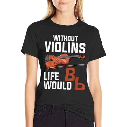 Funny Violin Art for Men Women Music Violin Player Violinist  Classic T-Shirt