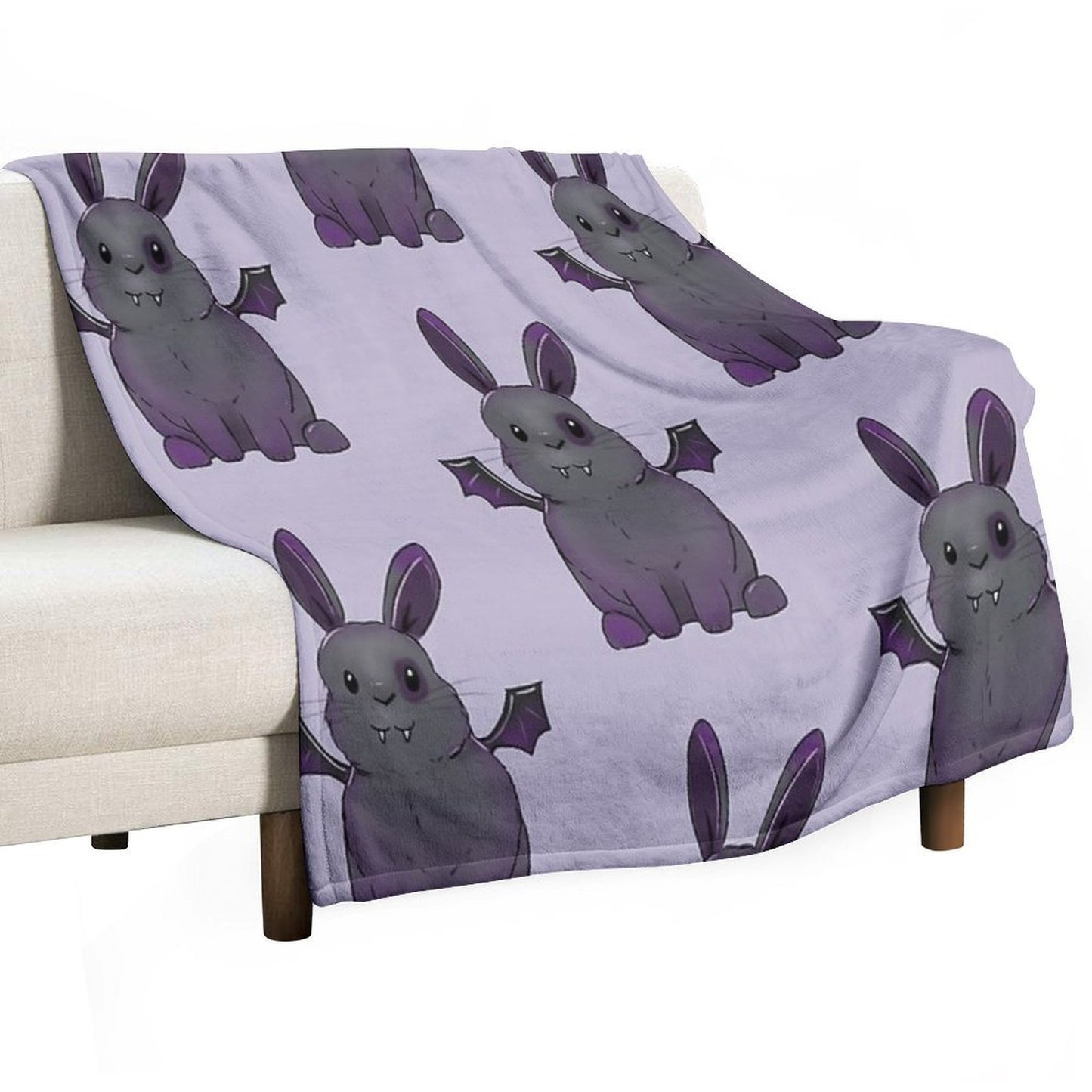 Hector The Spooky Bunny Shrink-resistant Throw Blanket