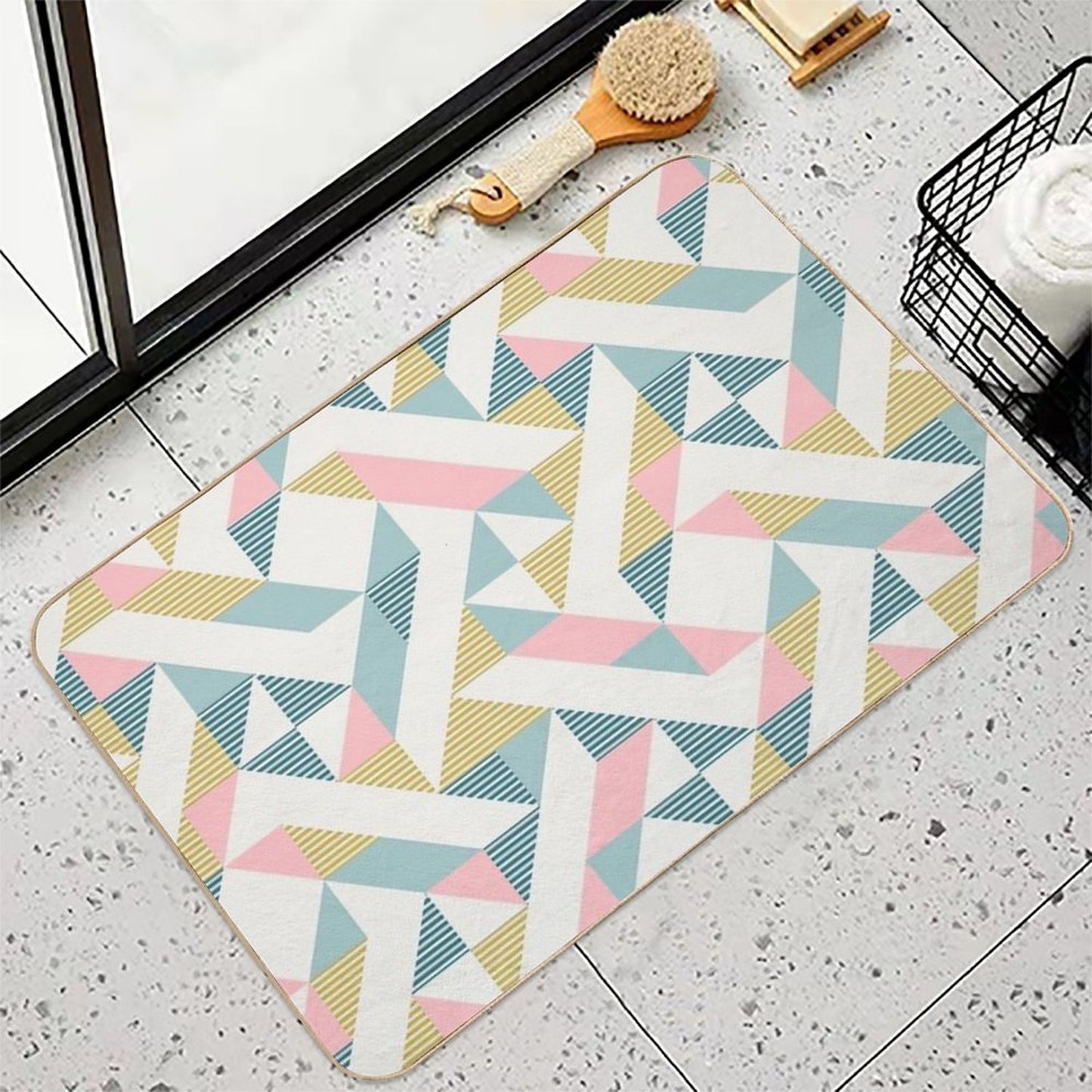 RETRO Geometry 10  Toxin-Free Bath Mat