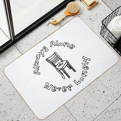 Scarfo 'Always Alone, Never Lonely' Logo  Absorbent Bath Mat