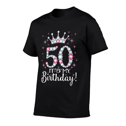 Womens 50 It's My Birthday 1969 50Th Birthday Gift For Womens  Fade-proof Color T-Shirt