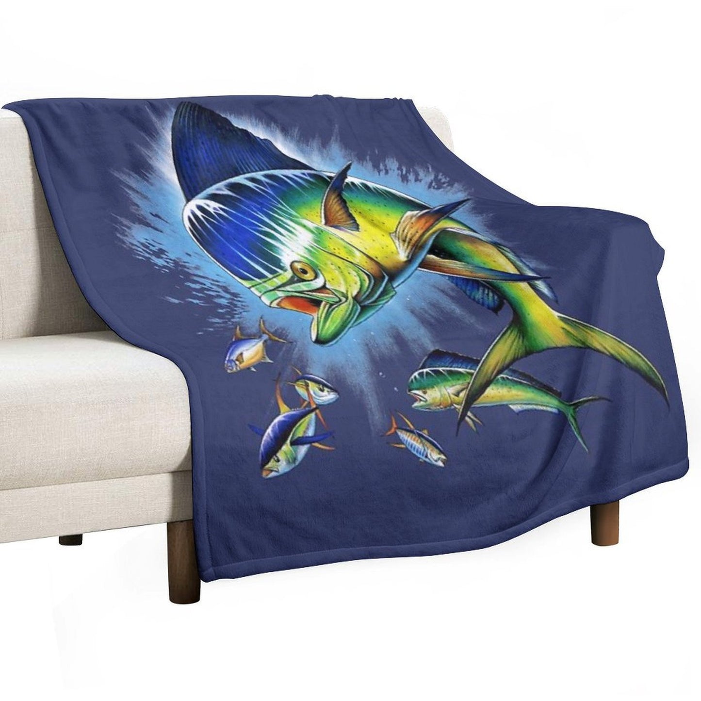 Bull Dolphin Quick-dry Throw Blanket
