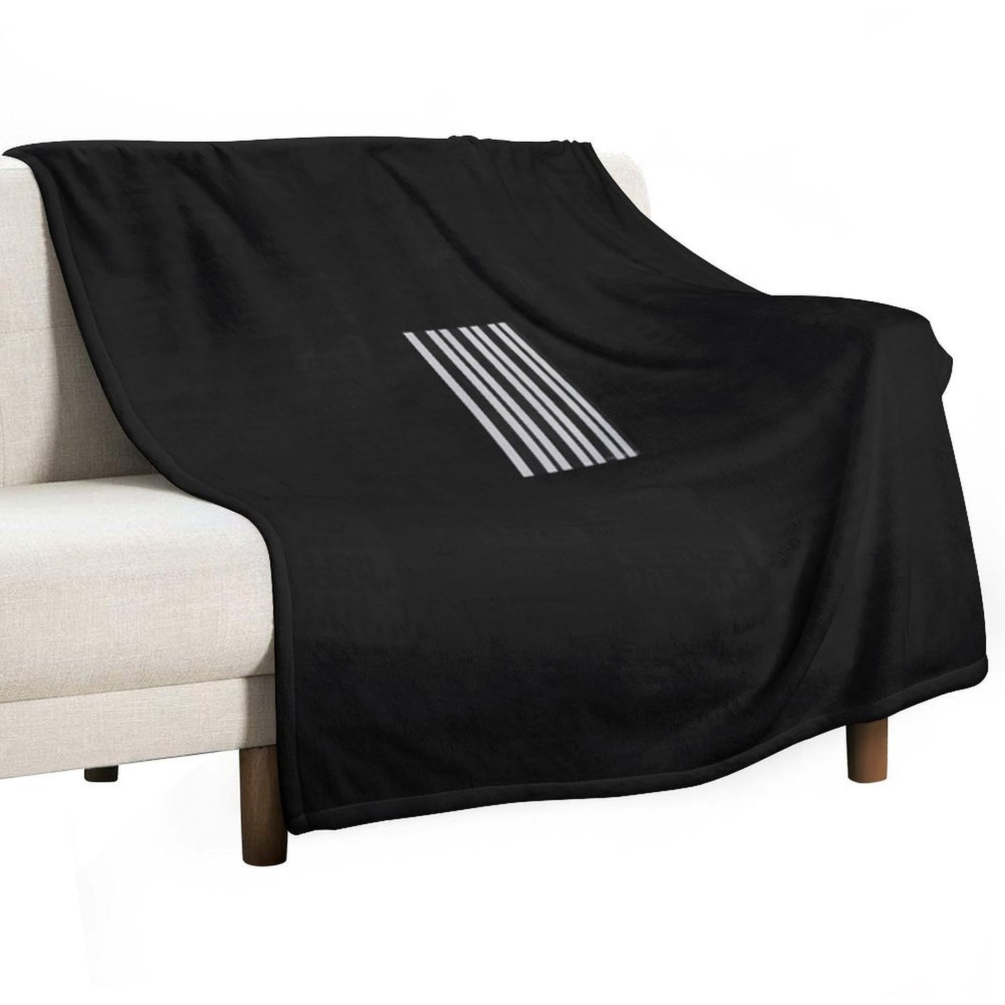 Black And White Vertical Stripes. Durable Throw Blanket