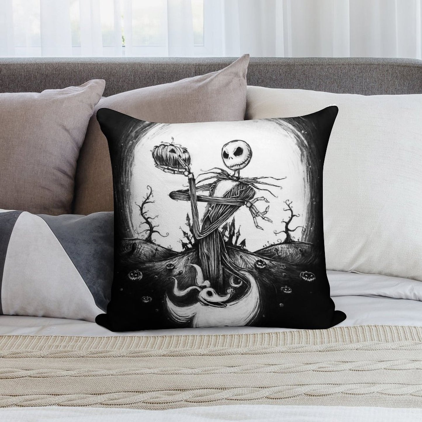 Halloween Tale Soft Washable Throw Pillow