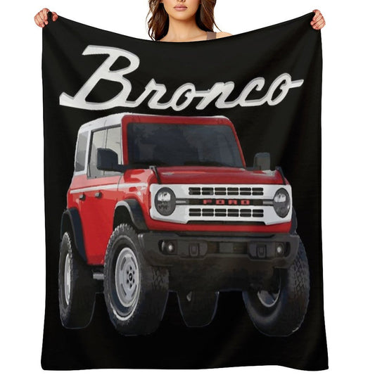 Ford Bronco Heritage Edition RACE RED Ford Bronco MURICA SUV Sport Truck Quick-dry Throw Blanket