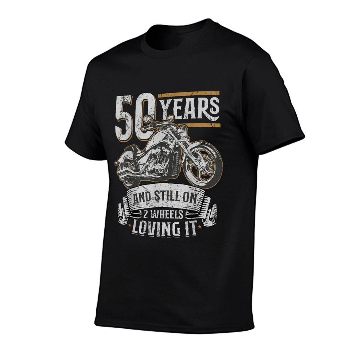 50 Years And Still On 2 Wheels Loving It 50th Birthday  Slim-fit Cut T-Shirt