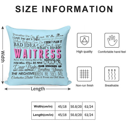 Waitress Original Cast Recording Soft Washable Throw Pillow
