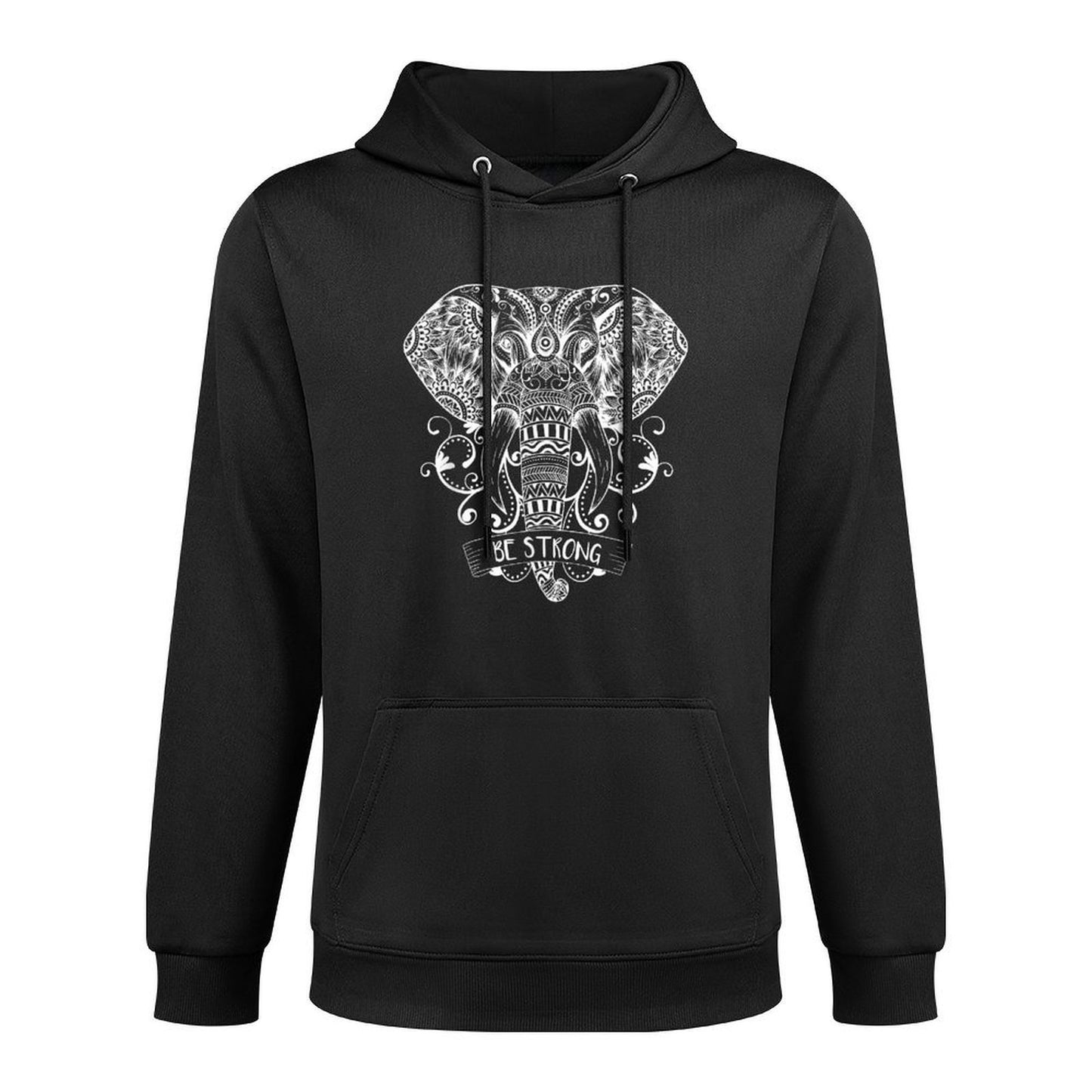 Elephant Face His Greatest Energy Mandala Easy Care Hoodie