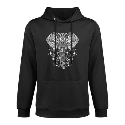Elephant Face His Greatest Energy Mandala Easy Care Hoodie