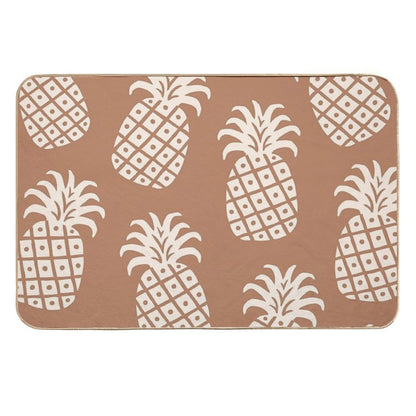 Pineapple Twist 337 Brown And Cream  Odorless Bath Mat